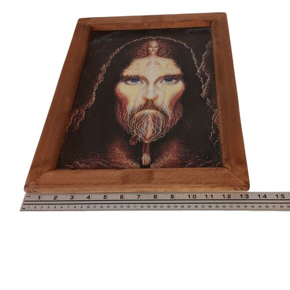 Octavio Ocampo "Resurrection" Vintage 2000 Jesus Art Print Wood Frame 13" x 18" - Picture 11 of 16